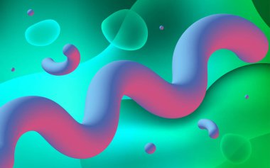 Işık yeşil vektör desen kabarcık şekillerle. Degrade kabarcıkları ile bulanık geometrik örnek. Cep telefonu arka plan için şablon.