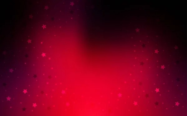 Mörk Röd Vektor Layout Med Ljusa Stjärnor Stjärnor Suddig Abstrakt — Stock vektor