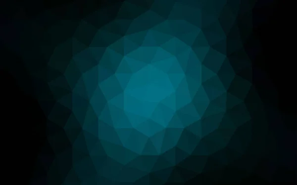 暗い青いベクトル多角形の抽象的な背景 グラデーションで三角形の幾何学的なサンプル Web サイトの多角形デザイン — ストックベクタ