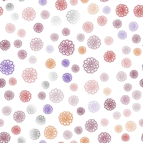 Koyu mavi, kırmızı sorunsuz doodle bulanık arka plan vektör. Yarım yamalak karalamalar çiçekler üzerinde arka plan bulanık. İşiniz için tamamen yeni bir tasarım.