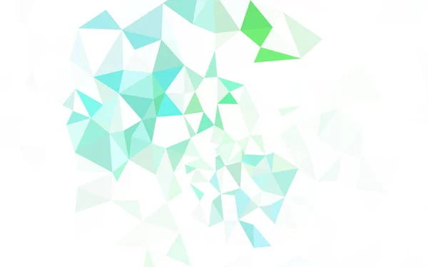 Светло Зелёный Вектор Абстрактная Мозаика Блестящие Абстрактные Иллюстрации Элегантными Треугольниками — стоковый вектор