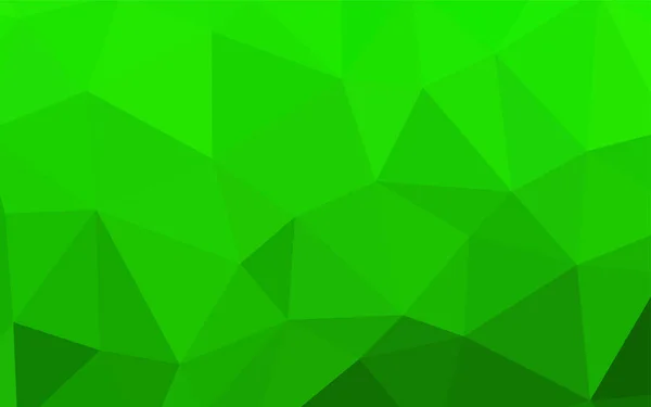 Hellgrüne Vektor Leuchtende Dreieckige Abdeckung Leuchtende Bunte Illustration Mit Dreiecken — Stockvektor