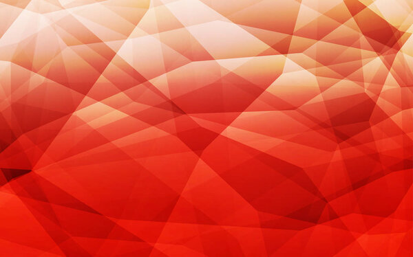 Light Red vector polygonal pattern. Modern abstract illustration with triangles. Brand new design for your business.