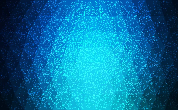 Dark Blue Vektor Low Poly Kristall Hintergrund Mit Schneeflocken Polygon — Stockvektor