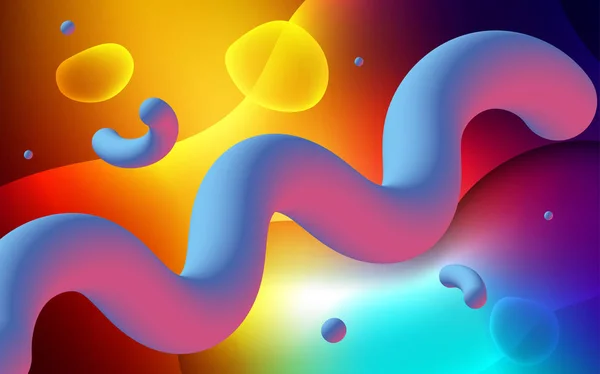 Dunkles Mehrfarbiges Vektormuster Mit Flüssigen Formen Farbenfrohe Abstrakte Illustration Mit — Stockvektor
