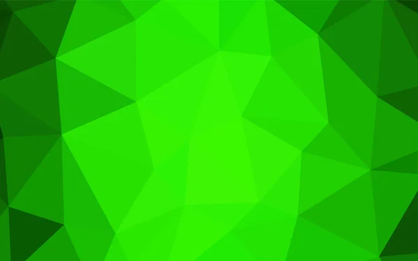 Licht Groen Vector Abstracte Veelhoekige Sjabloon Kleurrijke Afbeelding Veelhoekige Stijl — Stockvector