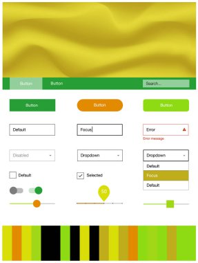 Açık yeşil, sarı vektör UI ux kiti çizgilerle, oval. Gradyan ile mermer tarzı kıvırcık illüstrasyon parlayan. Bu örnek için sitesidir.