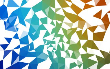 Karanlık çok renkli vektör üçgen mozaik kapak. Gradyan ile zarif parlak poligonal illüstrasyon. Web siteniz için köşeli tasarım.