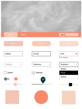 Evren yıldız ışık turuncu vektör tasarım UI kiti. Arka plan üzerinde renkli stil rehberi yıldız ile. Açılış sayfanız için modern şablon.