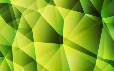 Açık yeşil, sarı vektör poligonal arka plan. Renkli resimde üçgenler ile soyut tarzda. Senin arka plan için dokulu deseni.