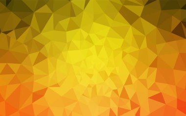 Işık kırmızı, sarı vektör poligonal arka plan. Gradyan ile poligonal soyut resim. İşiniz için en iyi üçgen tasarım.