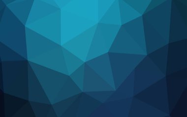 Koyu mavi vektör soyut mozaik zemin. Gradyan ile Origami tarzında yaratıcı geometrik şekil. Tasarımınız için üçgen desen.
