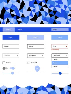 Üçgenler ile ışık mavi vektör stil rehberi. Üçgenler ile poligonal tarzında modern stil rehberi. Bu örnek için sitesidir.