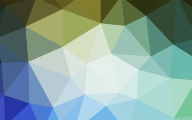 Açık mavi, yeşil vektör poligonal arka plan. Geometrik şekil gradyan ile Origami tarzında. Cep telefonu arka plan için şablon.