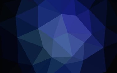 Koyu mavi vektör poligonal şablonu. Çokgen şekilleri ile bir örnek. İş tasarımınız için yeni stil.