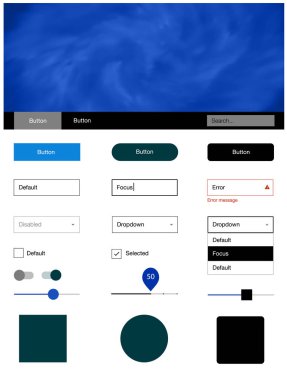 Evren yıldız koyu mavi vektör tasarım UI kiti. Renkli gradyan gökyüzü onun üstbilgisindeki modern stil kılavuzu. Web siteleri, açılış sayfaları için güzel düzeni.