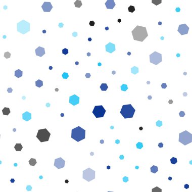 Hafif mavi vektör renkli altıgenler ile seamless modeli. Altıgen yanarak bahislerin doğru ile soyut tarzda dizayn. Desen-ebilmek var olmak kullanılmış için açılış sayfaları.