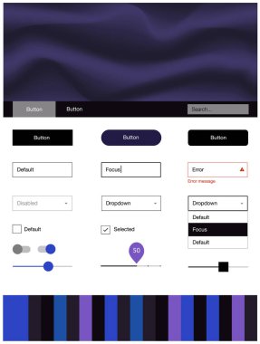 Koyu pembe, mavi tel kafes kiti soyut daireler ile vektör. Gradyan memphis tarzı ile zarif parlak illüstrasyon. Bu web siteleri için kullanabileceğiniz şablon.
