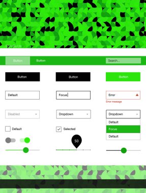 Işık yeşil vektör tel kafes kiti noktalı. Başlığını renkli gradyan daireler modern stil kılavuzu. Bu web siteleri için kullanabileceğiniz şablon.
