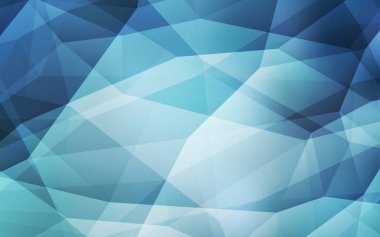 Hafif mavi vektör düşük poli doku. Çokgen şekilleri ile bir örnek. İşiniz için en iyi üçgen tasarım.