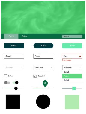 Işık yeşil vektör tel kafes kiti gökada yıldız ile. Web Kullanıcı arabirimi kiti ile onun üstbilgisindeki soyut degrade bulutlar. Web siteleri için basit renkli tasarım.