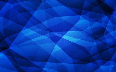 Koyu mavi parlayan üçgen düzen vektör. Noktalı resim stili üçgenler ile yaratıcı çizimde. Web siteniz için yeni bir doku.