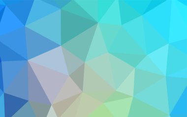 Açık mavi, sarı üçgen kapak parlayan vektör. Üçgen geometrik örnek gradyan ile. Tasarımınız için üçgen desen.