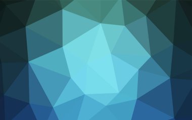 Hafif mavi vektör soyut poligonal şablonu. Renkli resimde gradyan ile poligonal tarzı. Web siteniz için köşeli tasarım.