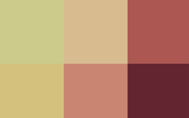 Açık yeşil, kırmızı vektör doku renkleri koleksiyonu ile. Dekoratif renkli palet tasarımı. Renkler kümesi akıllı tasarımcılar için.