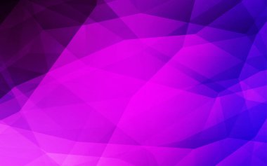 Pembe ışık, vektör poligonal şablon mavi. Üçgenler ile renkli soyut resimde. Tamamen yeni bir tasarım sizin broşürü.