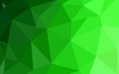 Işık yeşil vektör düşük poli doku. Üçgenler ile modern soyut resim. İşiniz için en iyi üçgen tasarım.