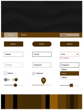 Koyu turuncu vektör web UI kiti ile lamba şekiller. Glitter soyut resim bulanık kabarcık şekilleri ile... Sen-ebilmek kullanma için açılış sayfaları bu şablonu.