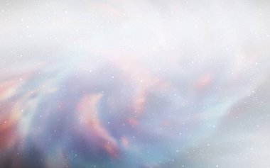 Samanyolu yıldız ile ışık gri vektör doku. Gökada yıldız ile basit tarzı dekoratif tasarım bulanık. Kozmik arka planlar için şablon.