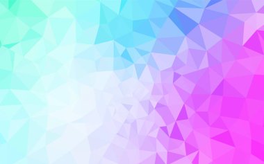 Hafif pembe, mavi vektör soyut mozaik arka plan. Gradyan ile Origami tarzında yaratıcı geometrik şekil. Senin arka plan için dokulu deseni.