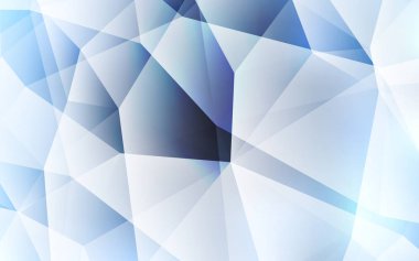 Hafif mavi vektör degrade üçgenler şablonu. Poligonal illüstrasyon parlayan, hangi üçgen oluşur. Marka kitap için yeni şablon.