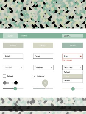 Işık yeşil vektör tel kafes kiti noktalı. Güzel UI ux kiti ile onun üstbilgisindeki renkli noktalar. Bu örnek için sitesidir.