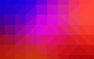 Açık mavi, kırmızı vektör üçgen mozaik doku. Gradyan ile poligonal soyut resim. Tamamen yeni bir tasarım sizin broşürü.