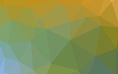 Açık yeşil, sarı vektör soyut mozaik zemin. Üçgenler ile renkli soyut resimde. İşiniz için en iyi üçgen tasarım.