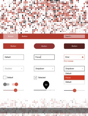 Işık kırmızı vektör stil rehberi daireler ile. Arka plan üzerinde renkli stil rehberi daireler ile. Bu web siteleri için kullanabileceğiniz şablon.