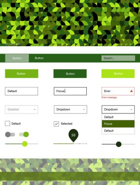 Işık yeşil vektör stil rehberi daireler ile. Başlığını renkli gradyan daireler modern stil kılavuzu. Web siteleri, açılış sayfaları için güzel düzeni.