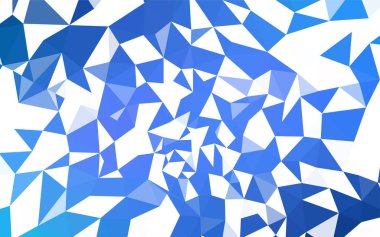 Hafif mavi vektör soyut poligonal model. Gradyan ile poligonal soyut resim. Tasarımınız için üçgen desen.