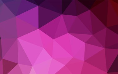 Koyu pembe vektör degrade üçgenler şablonu. Gradyan ile zarif parlak poligonal illüstrasyon. Afiş için tamamen yeni şablon.