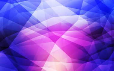 Açık mavi, kırmızı vektör üçgen mozaik doku. Üçgenler ile renkli soyut resimde. İşiniz için yeni tasarım.