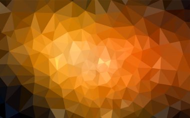 Koyu turuncu vektör soyut poligonal model. Geometrik şekil gradyan ile Origami tarzında. Cep telefonu arka plan için şablon.