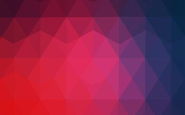 Açık mavi, kırmızı vektör soyut mozaik arka plan. Glitter soyut resim zarif bir üçgen ile. Web siteniz için köşeli tasarım.