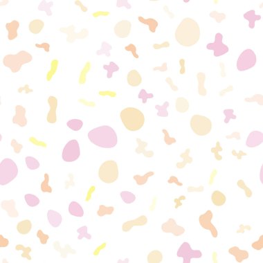 Pembe ışık, vektör seamless modeli kabarcık şekillerle sarı. Bir belirsiz sirkumfleks soyut örnek gradyan ile. Yeni bir doku için reklam, kitapçıklar, broşürler.