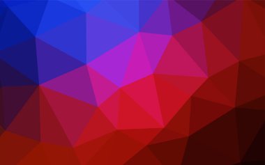 Açık mavi, kırmızı vektör üçgen mozaik doku. Gradyan ile Origami tarzında yaratıcı geometrik şekil. Desen için bir marka kitabın zemin.