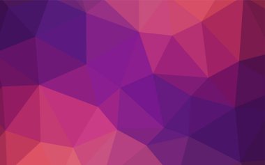 Hafif pembe, mavi vektör poligonal arka plan. Üçgenler ile modern soyut resim. Web siteniz için köşeli tasarım.