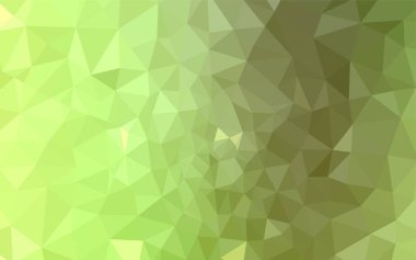 Açık yeşil, sarı vektör poligonal şablonu. Noktalı resim stili üçgenler ile yaratıcı çizimde. Marka kitap için yeni şablon.