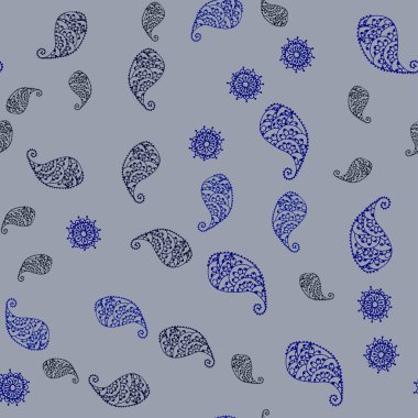 Karanlık çok renkli vektör yaprak ve çiçek ile seamless doğal modeli. Soyut illüstrasyon yaprakları, çiçekleri karalamalar tarzı ile. Cep telefonu arka plan için şablon.